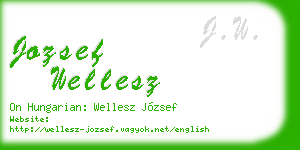 jozsef wellesz business card